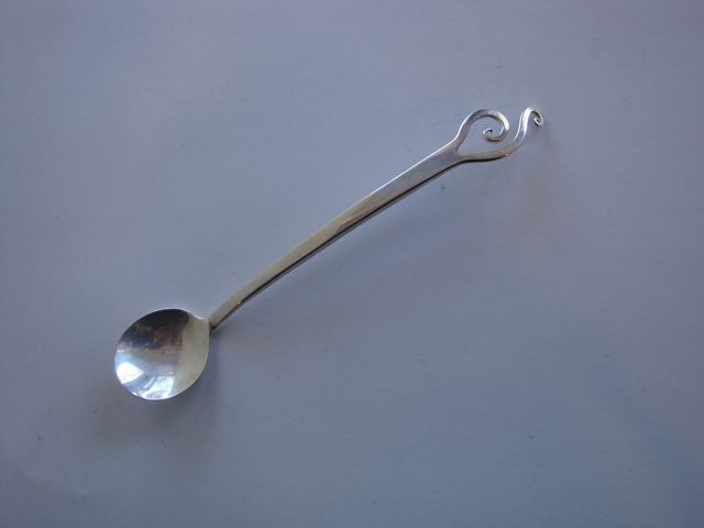 Forged and fabricated 925 silver Mustard spoon