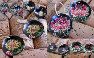 Colourful birds and flowers