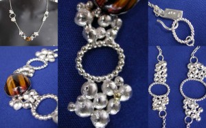 Tigers Eye and Sterling Silver Necklace