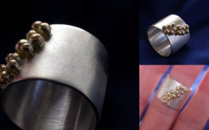 Follow the yellow brick road.  Sterling and 9ct gold.