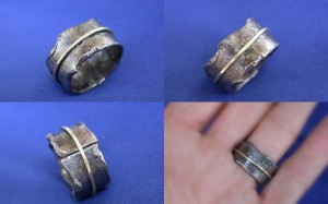 Steel and 9ct gold ring.  From our 13 Boxes exhibition