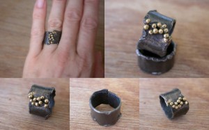Steel and 9ct gold ring. From our 13 Boxes exhibition