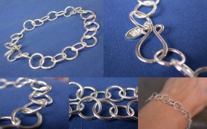 Commissioned bracelet - I've worn mine for many years - this is the same design as the first soldered link bracelet I made.