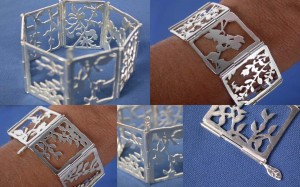 Hand pierced hinged cuff - for no other reason than because I could.