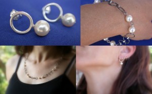 Delicate and sweet fresh water pearl earrings - matching bracelet and necklace also available