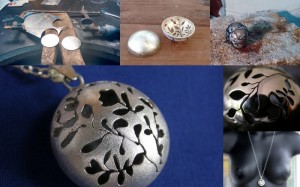 Some process shots of the making of my global pendants