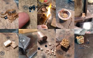Some Work In Progress shots of me making a commissioned ring.