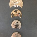 Thylacine brooches, sterling silver