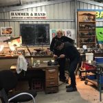 Bruce Pringle and Rich Martin in Briuce's workshop.. Sandcasting