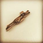 Crocodile King Brooch sand-cast silver or bronze