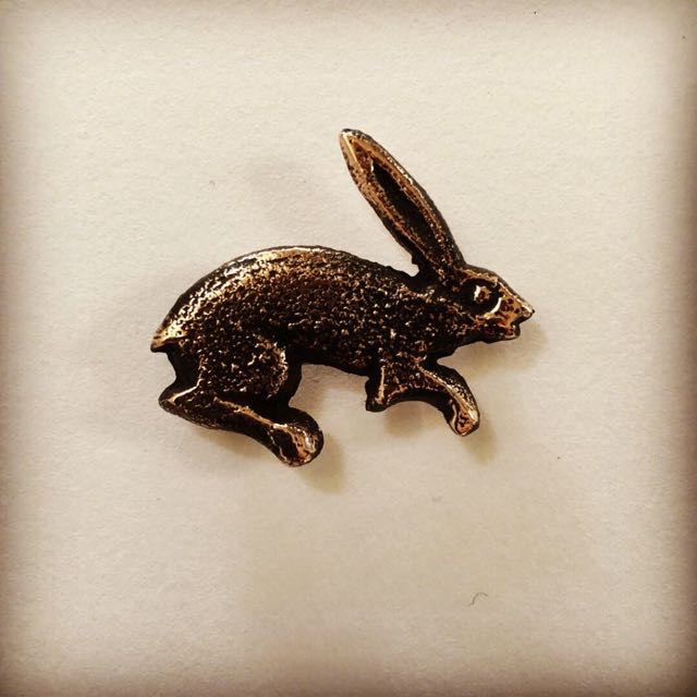 The Hare Brooch sand-cast silver or bronze